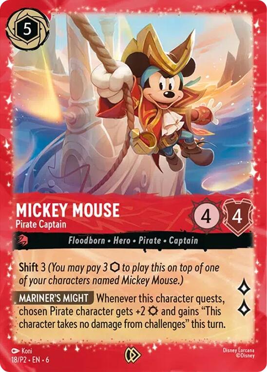 Mickey Mouse - Pirate Captain (18) [Promo Cards] | Boutique FDB TCG