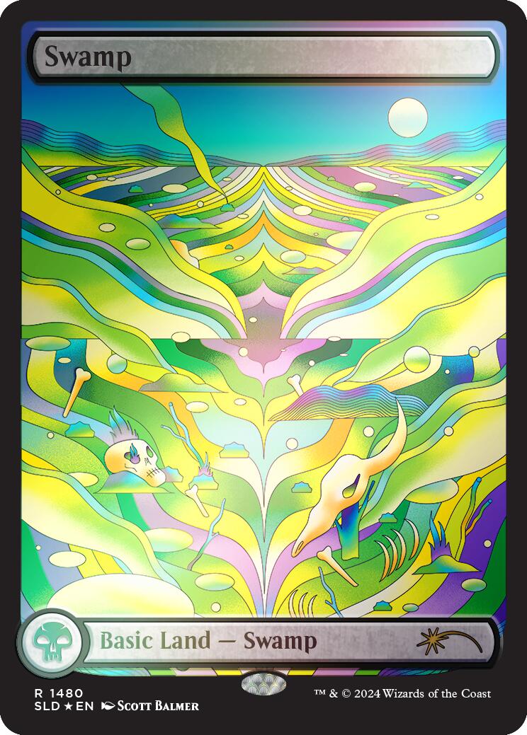 Swamp (1480) (Rainbow Foil) [Secret Lair Drop Series] | Boutique FDB TCG