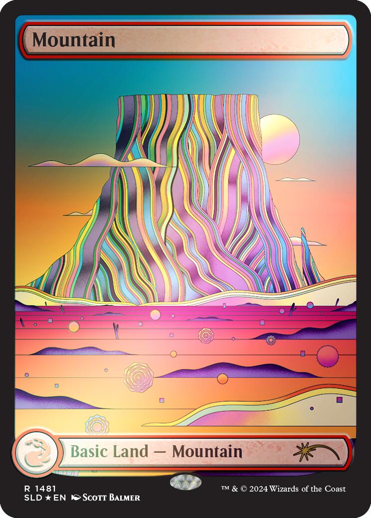 Mountain (1481) (Rainbow Foil) [Secret Lair Drop Series] | Boutique FDB TCG