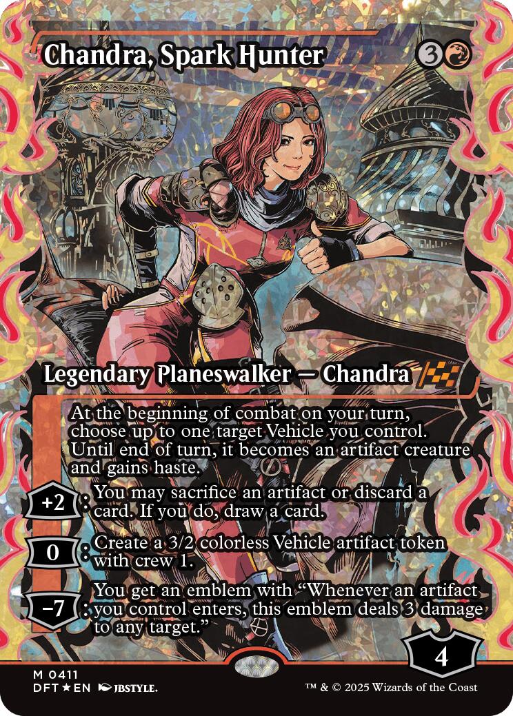 Chandra, Spark Hunter (Showcase Fracture Foil) (Japanese) [Aetherdrift] | Boutique FDB TCG