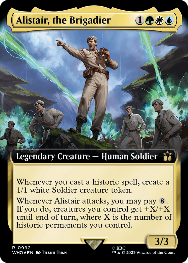 Alistair, the Brigadier (Extended Art) (Surge Foil) [Doctor Who] | Boutique FDB TCG