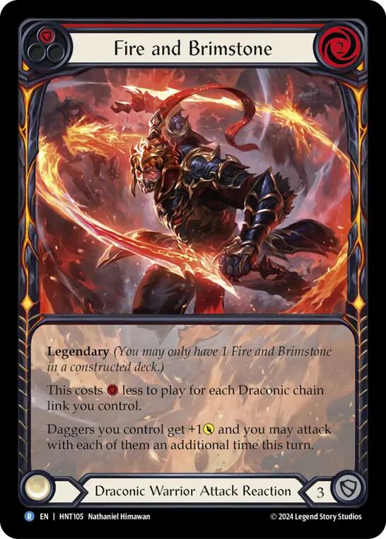 Fire and Brimstone (Extended Art) [HNT105] (The Hunted)  Rainbow Foil | Boutique FDB TCG