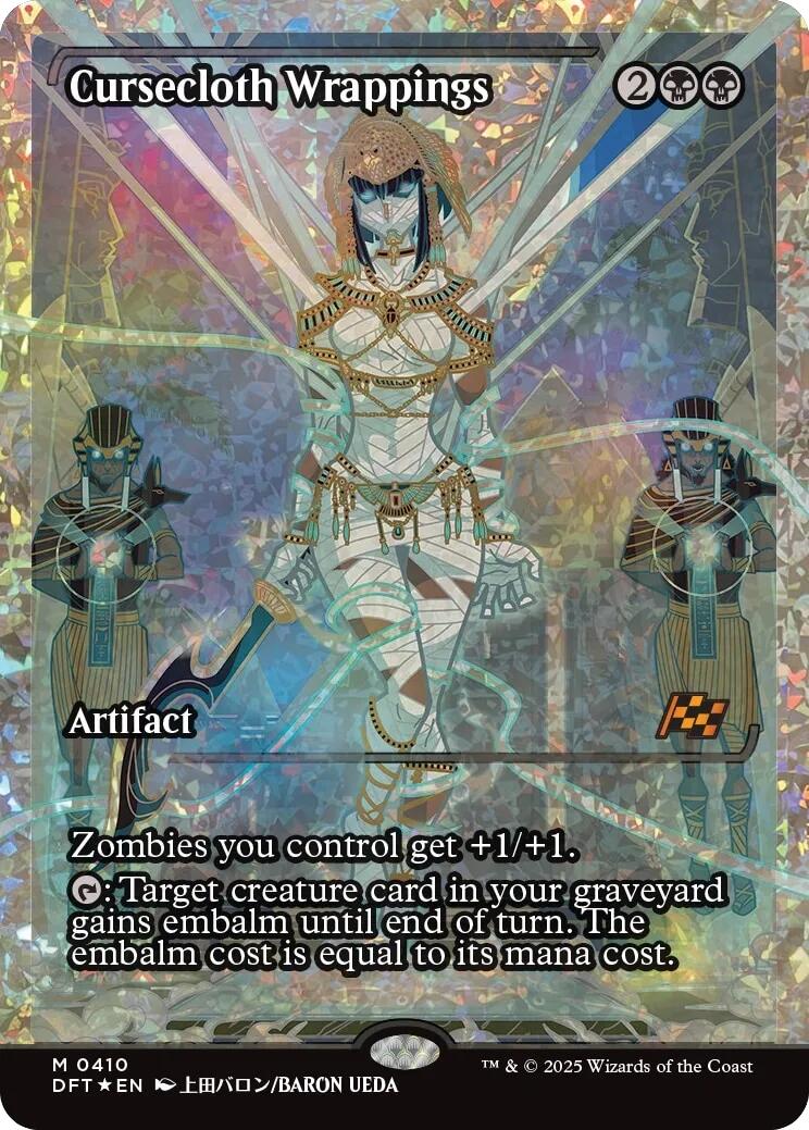 Cursecloth Wrappings (Showcase Fracture Foil) (Japanese) [Aetherdrift] | Boutique FDB TCG