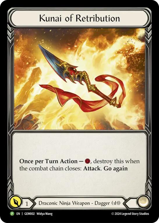 Kunai of Retribution [GEM002] (GEM Pack 1)  Cold Foil | Boutique FDB TCG