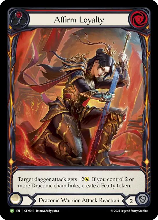 Affirm Loyalty [GEM012] (GEM Pack 1)  Rainbow Foil | Boutique FDB TCG