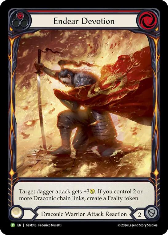 Endear Devotion [GEM013] (GEM Pack 1)  Rainbow Foil | Boutique FDB TCG