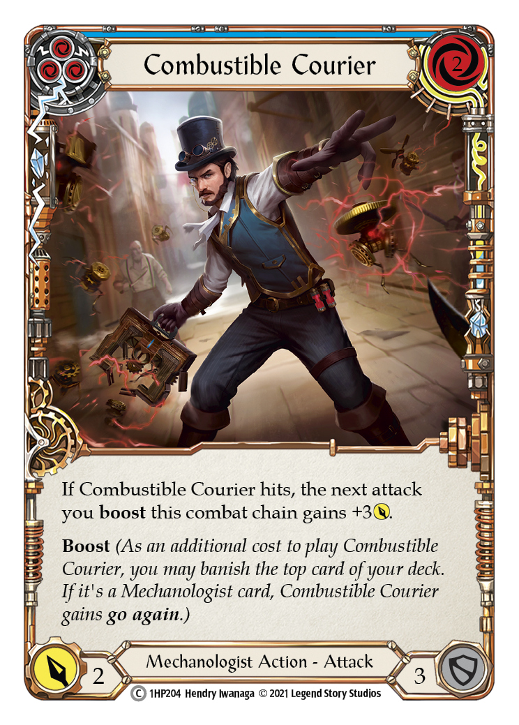 Combustible Courier (Blue) [1HP204] (History Pack 1) | Boutique FDB TCG