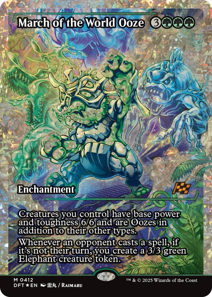 March of the World Ooze (Showcase Fracture Foil) (Japanese) [Aetherdrift] | Boutique FDB TCG