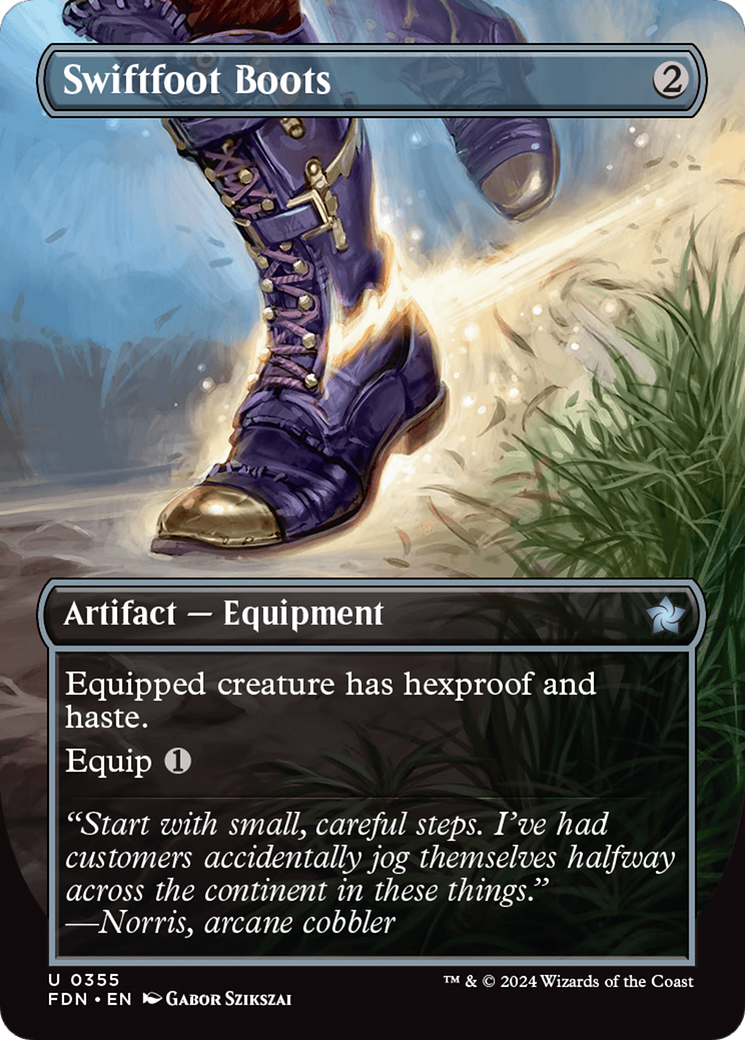 Swiftfoot Boots (Borderless) [Foundations] | Boutique FDB TCG