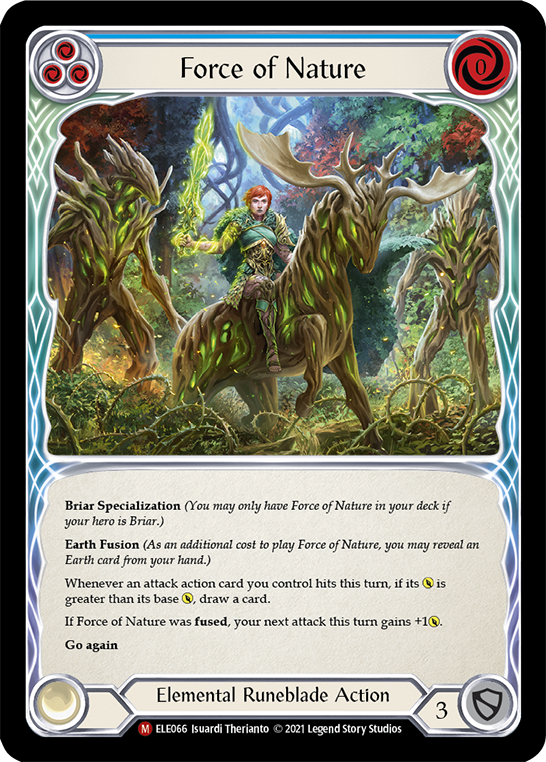 Force of Nature [ELE066] (Tales of Aria)  1st Edition Rainbow Foil | Boutique FDB TCG