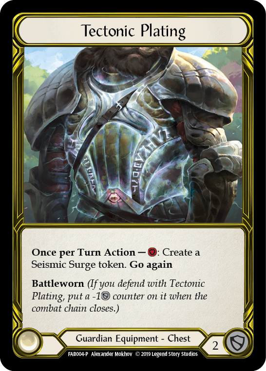 Tectonic Plating [FAB004-P] (Promo)  1st Edition Cold Foil - Golden | Boutique FDB TCG