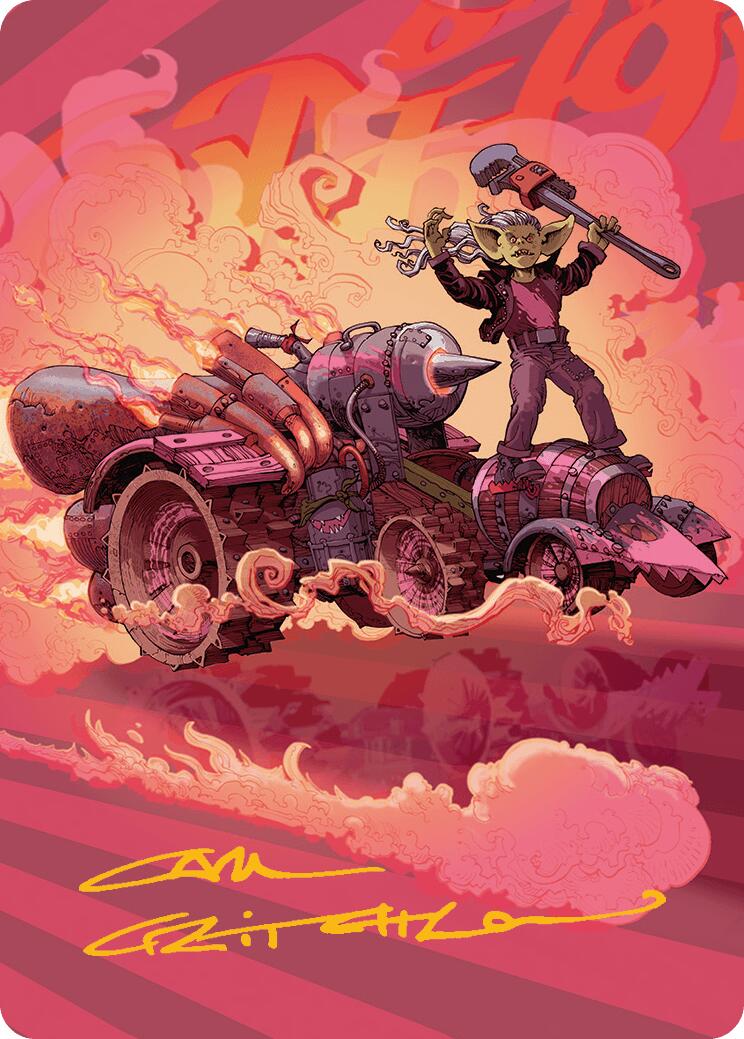 Burner Rocket Art Card (Gold-Stamped Signature) [Aetherdrift Art Series] | Boutique FDB TCG