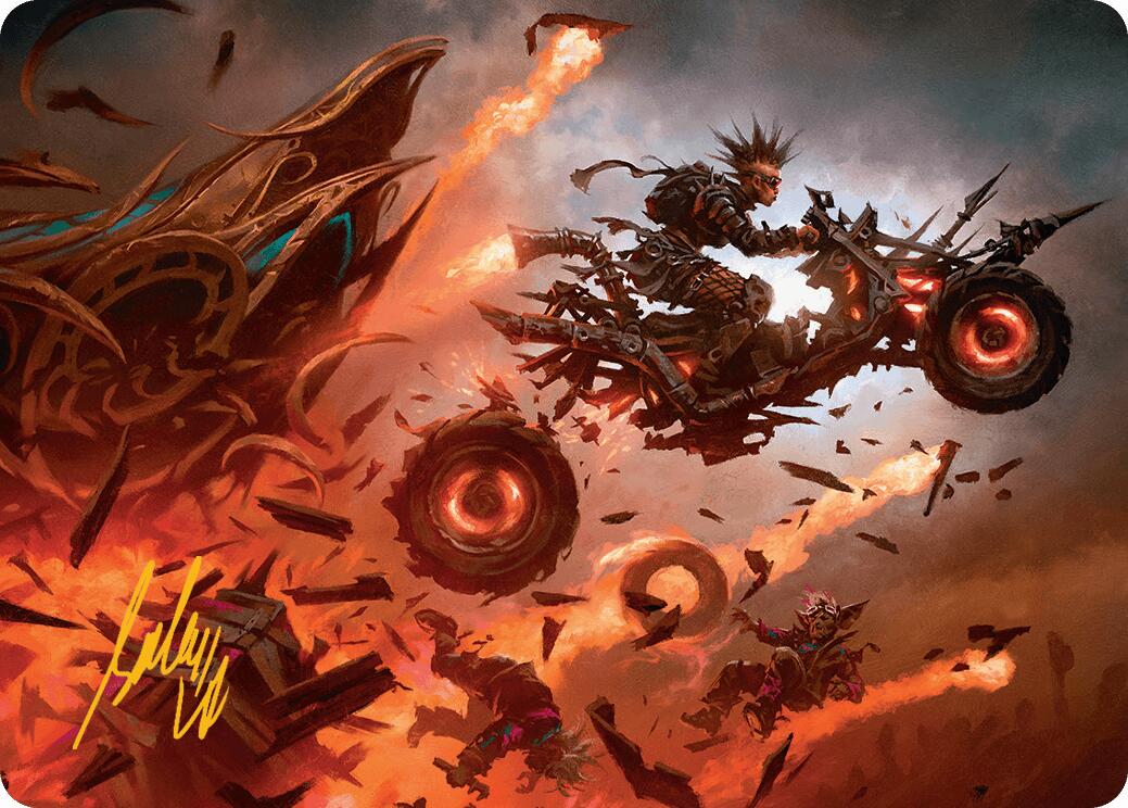 Gastal Blockbuster Art Card (Gold-Stamped Signature) [Aetherdrift Art Series] | Boutique FDB TCG