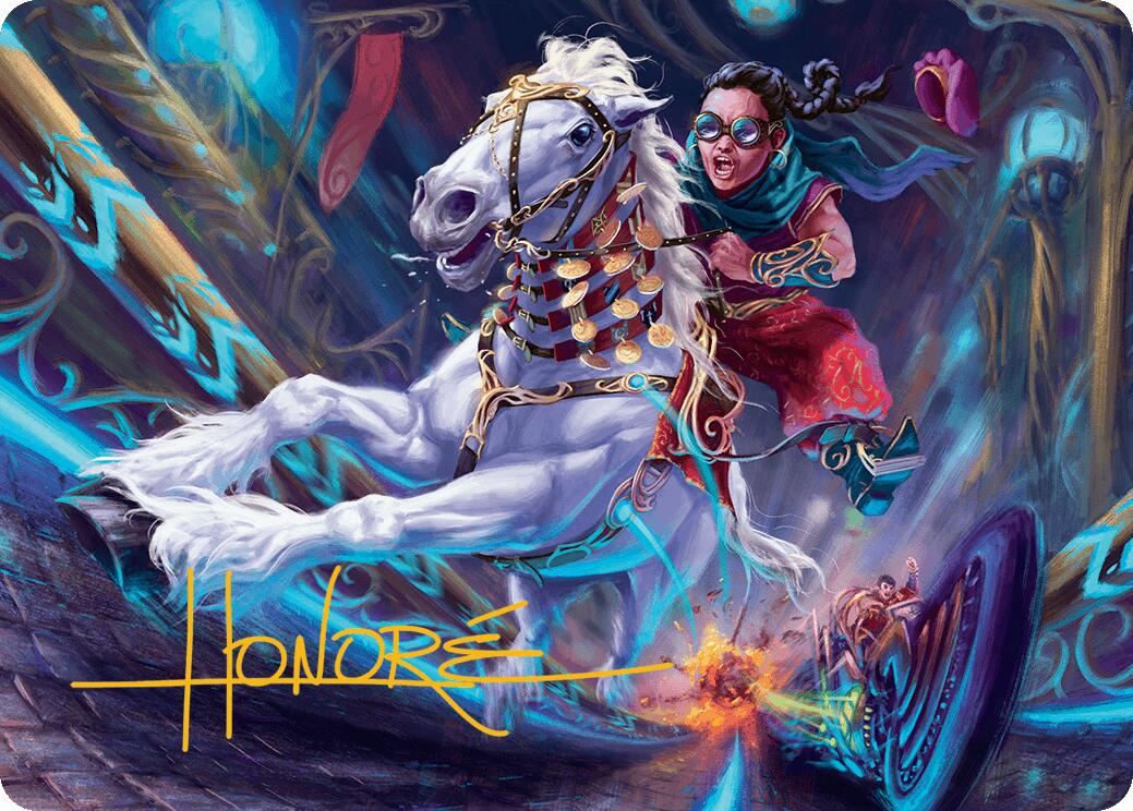 Gilded Ghoda Art Card (Gold-Stamped Signature) [Aetherdrift Art Series] | Boutique FDB TCG
