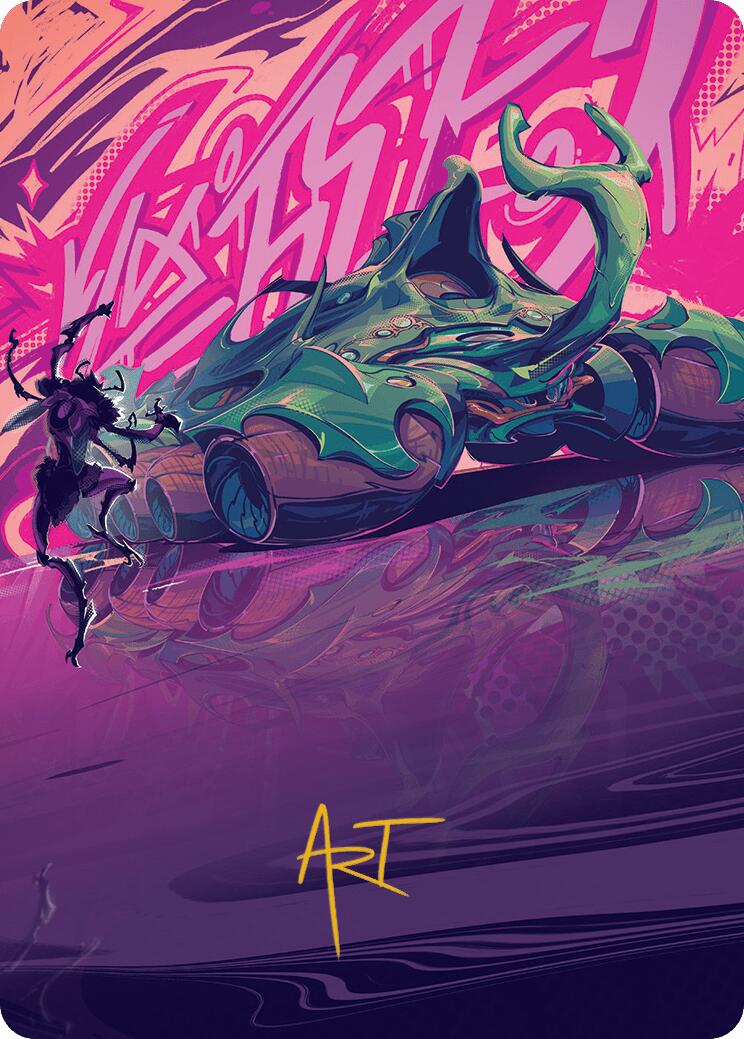 Earthrumbler Art Card (Gold-Stamped Signature) [Aetherdrift Art Series] | Boutique FDB TCG