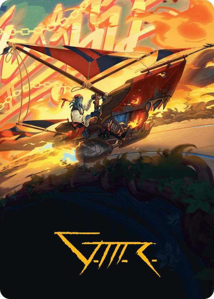 Boosted Sloop Art Card (Gold-Stamped Signature) [Aetherdrift Art Series] | Boutique FDB TCG