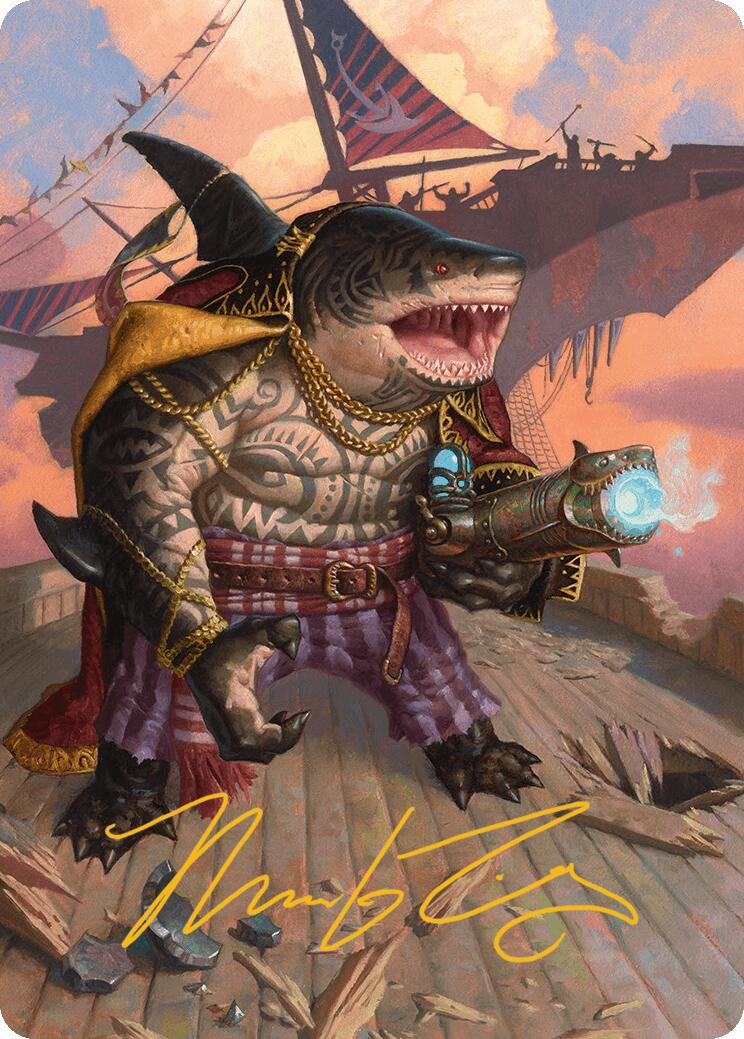 Captain Howler, Sea Scourge Art Card (4/54) (Gold-Stamped Signature) [Aetherdrift Art Series] | Boutique FDB TCG