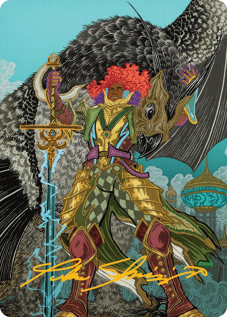 Caradora, Heart of Alacria Art Card (3/54) (Gold-Stamped Signature) [Aetherdrift Art Series] | Boutique FDB TCG