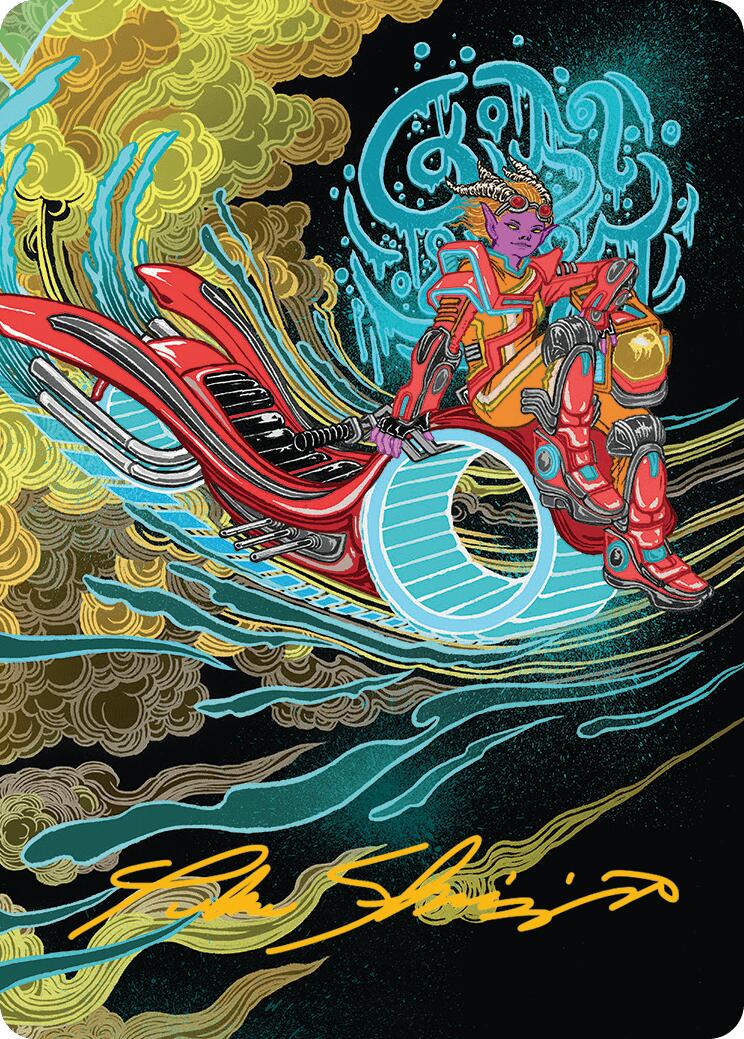 Cloudspire Skycycle Art Card (Gold-Stamped Signature) [Aetherdrift Art Series] | Boutique FDB TCG