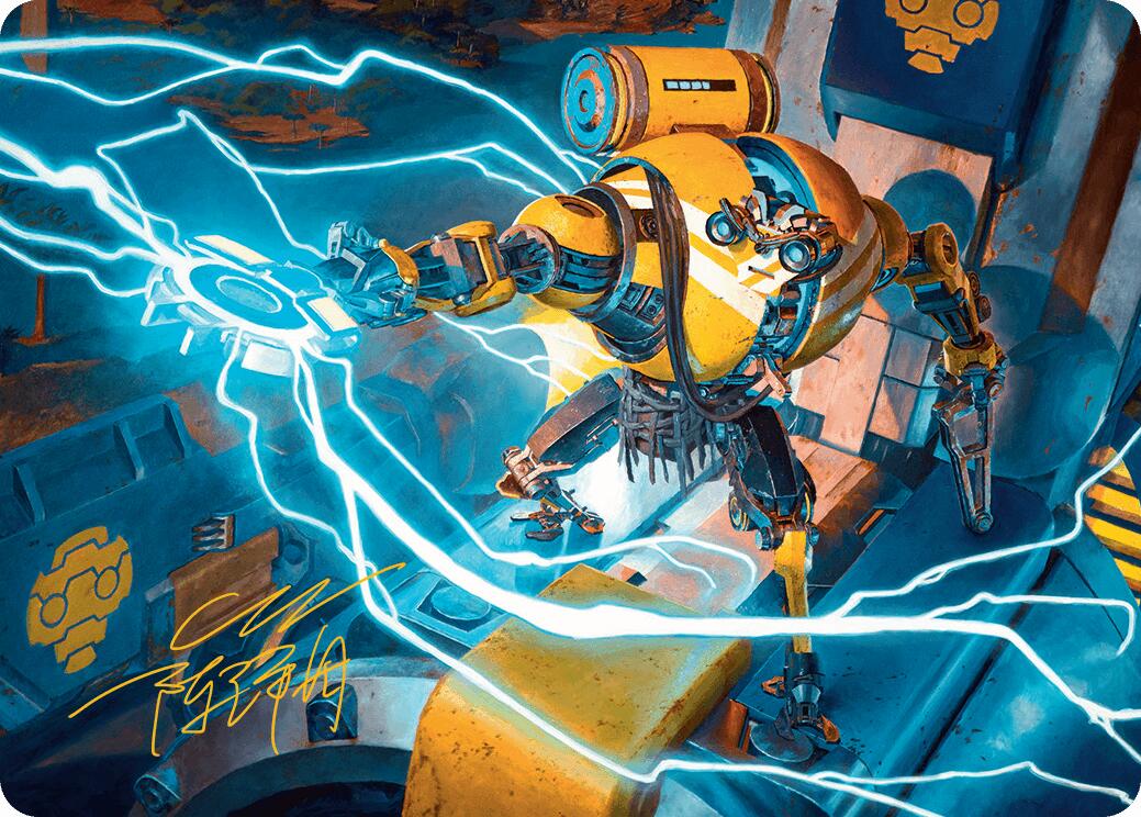 Mendicant Core, Guidelight Art Card (12/54) (Gold-Stamped Signature) [Aetherdrift Art Series] | Boutique FDB TCG
