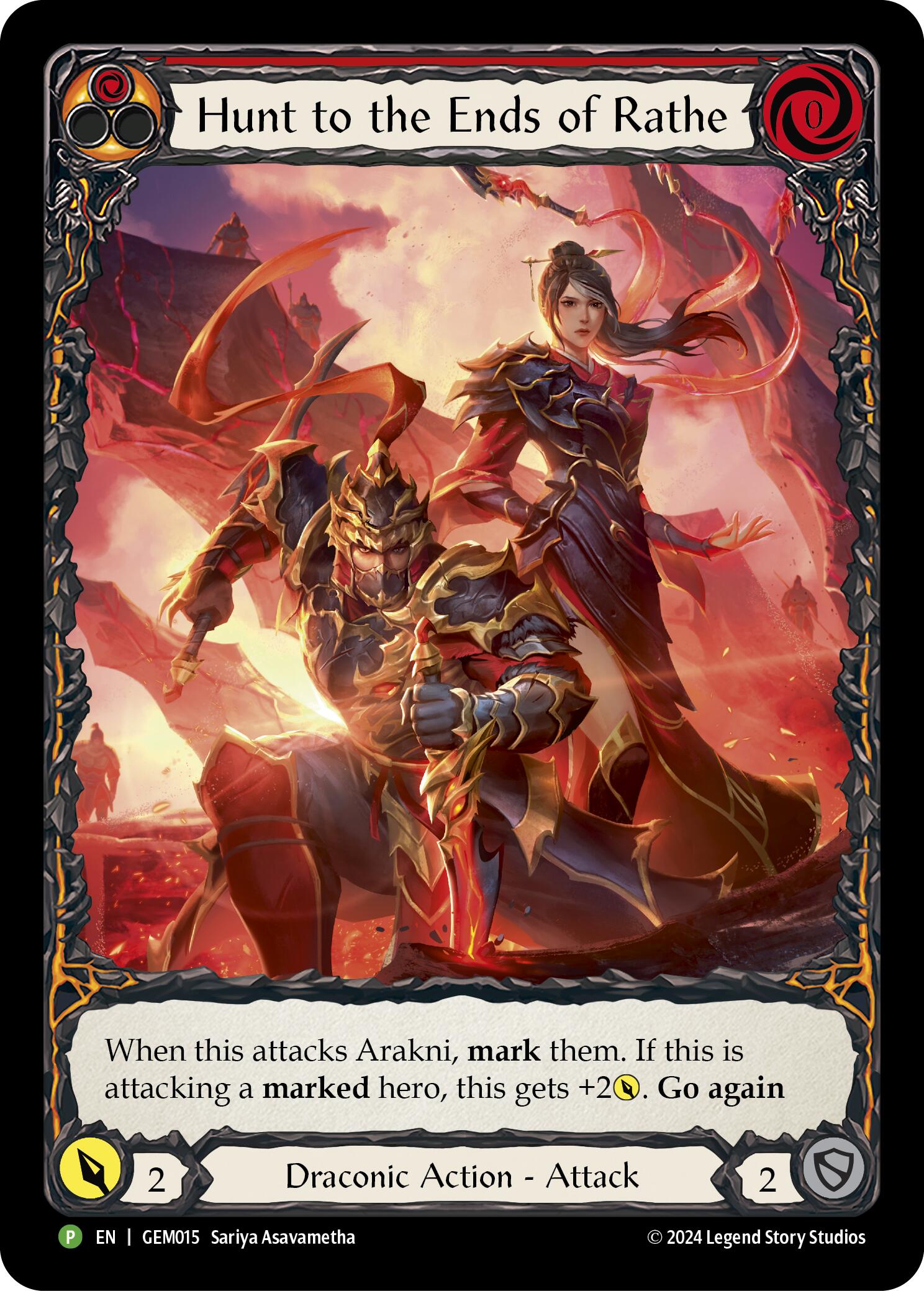 Hunt to the Ends of Rathe (Red) [GEM015] (GEM Pack 1) | Boutique FDB TCG