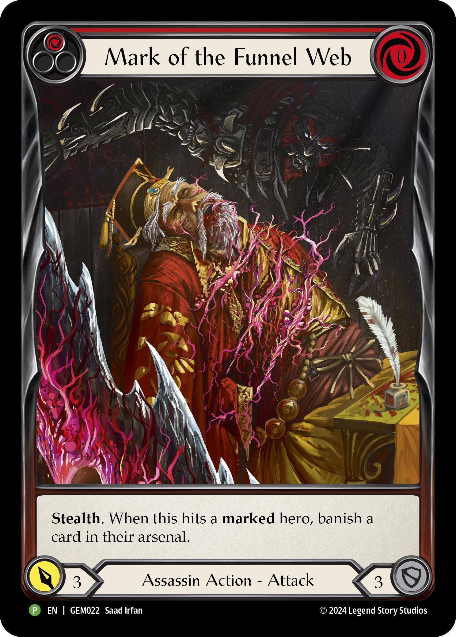 Mark of the Funnel Web (Red) [GEM022] (GEM Pack 1)  Rainbow Foil | Boutique FDB TCG