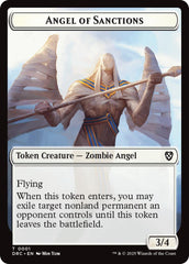 Angel of Sanctions // Zombie (0003) Double-Sided Token [Aetherdrift Tokens] | Boutique FDB TCG