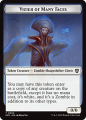 Vizier of Many Faces // Zombie (0003) Double-Sided Token [Aetherdrift Tokens] | Boutique FDB TCG