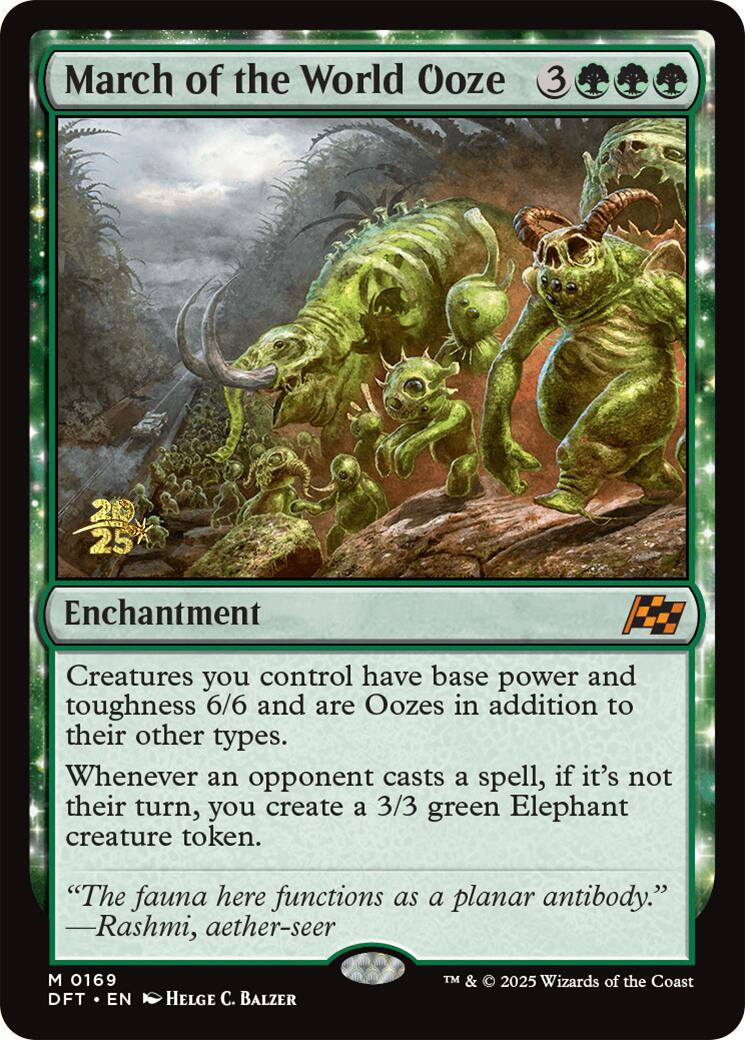 March of the World Ooze [Aetherdrift Prerelease Promos] | Boutique FDB TCG