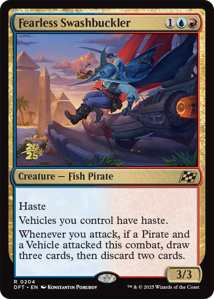 Fearless Swashbuckler [Aetherdrift Prerelease Promos] | Boutique FDB TCG