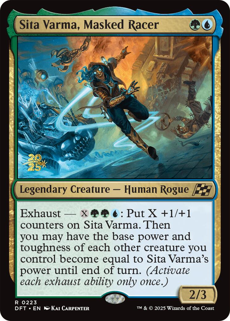 Sita Varma, Masked Racer [Aetherdrift Prerelease Promos] | Boutique FDB TCG