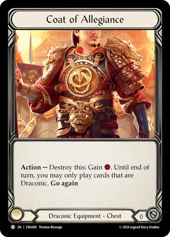 Coat of Allegiance [FNG004] (The Hunted Fang Blitz Deck) | Boutique FDB TCG