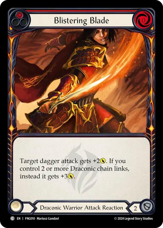 Blistering Blade (Red) [FNG010] (The Hunted Fang Blitz Deck) | Boutique FDB TCG