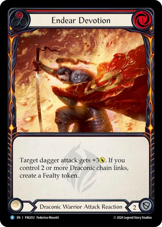 Endear Devotion (Red) [FNG012] (The Hunted Fang Blitz Deck) | Boutique FDB TCG