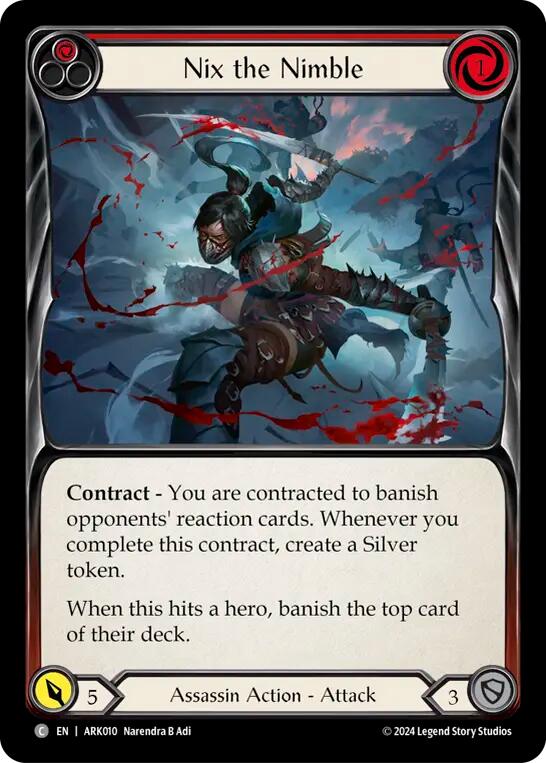 Nix the Nimble (Red) [ARK010] (The Hunted Arakni Blitz Deck) | Boutique FDB TCG