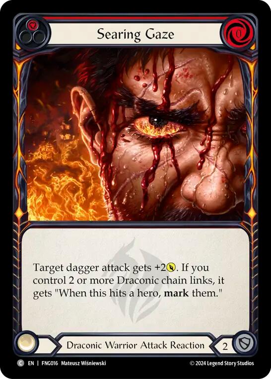 Searing Gaze (Red) [FNG016] (The Hunted Fang Blitz Deck) | Boutique FDB TCG