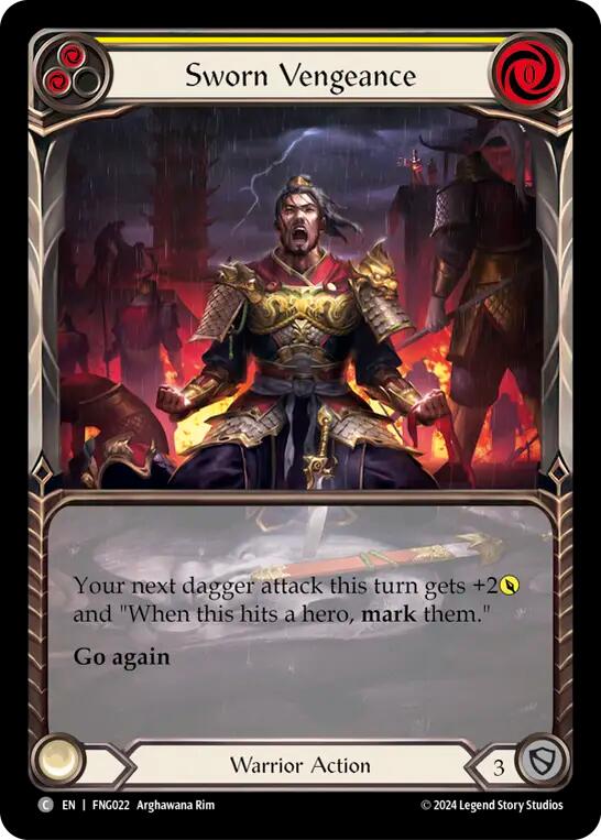 Sworn Vengeance (Yellow) (Extended Art) [FNG022] (The Hunted Fang Blitz Deck) | Boutique FDB TCG