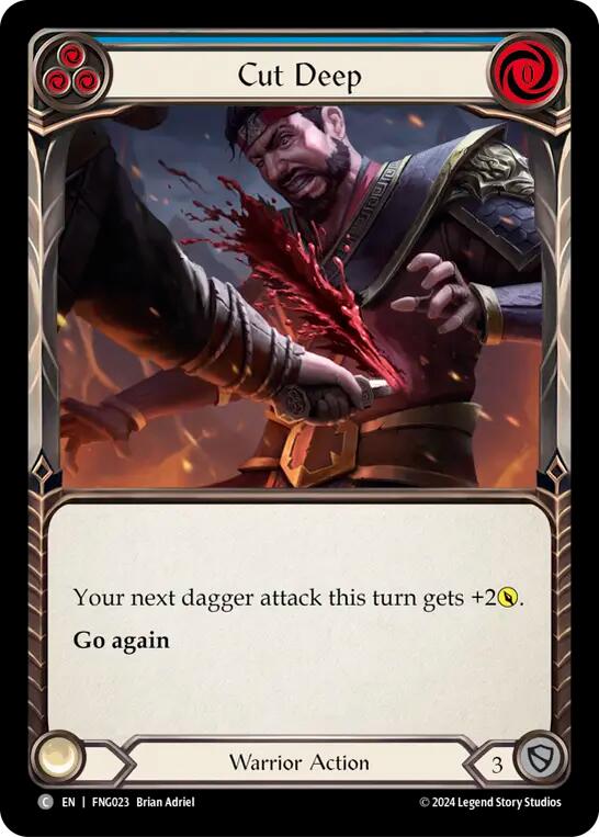 Cut Deep (Blue) [FNG023] (The Hunted Fang Blitz Deck) | Boutique FDB TCG