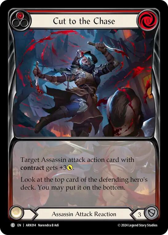 Cut to the Chase (Red) (Extended Art) [ARK014] (The Hunted Arakni Blitz Deck) | Boutique FDB TCG
