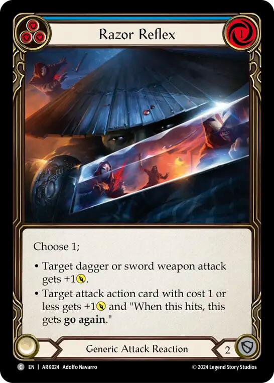 Razor Reflex (Blue) [ARK024] (The Hunted Arakni Blitz Deck) | Boutique FDB TCG