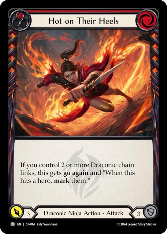Hot on Their Heels (Red) [CIN014] (The Hunted Cindra Blitz Deck) | Boutique FDB TCG