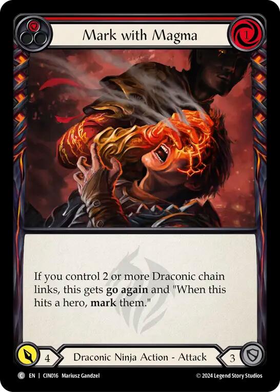 Mark with Magma (Red) [CIN016] (The Hunted Cindra Blitz Deck) | Boutique FDB TCG