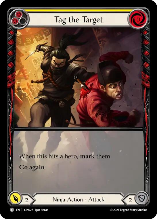 Tag the Target (Yellow) (Extended Art) [CIN022] (The Hunted Cindra Blitz Deck) | Boutique FDB TCG