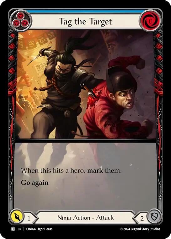 Tag the Target (Blue) (Extended Art) [CIN025] (The Hunted Cindra Blitz Deck) | Boutique FDB TCG