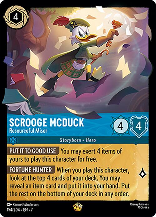 Scrooge McDuck - Resourceful Miser (154/204) [Archazia's Island] | Boutique FDB TCG