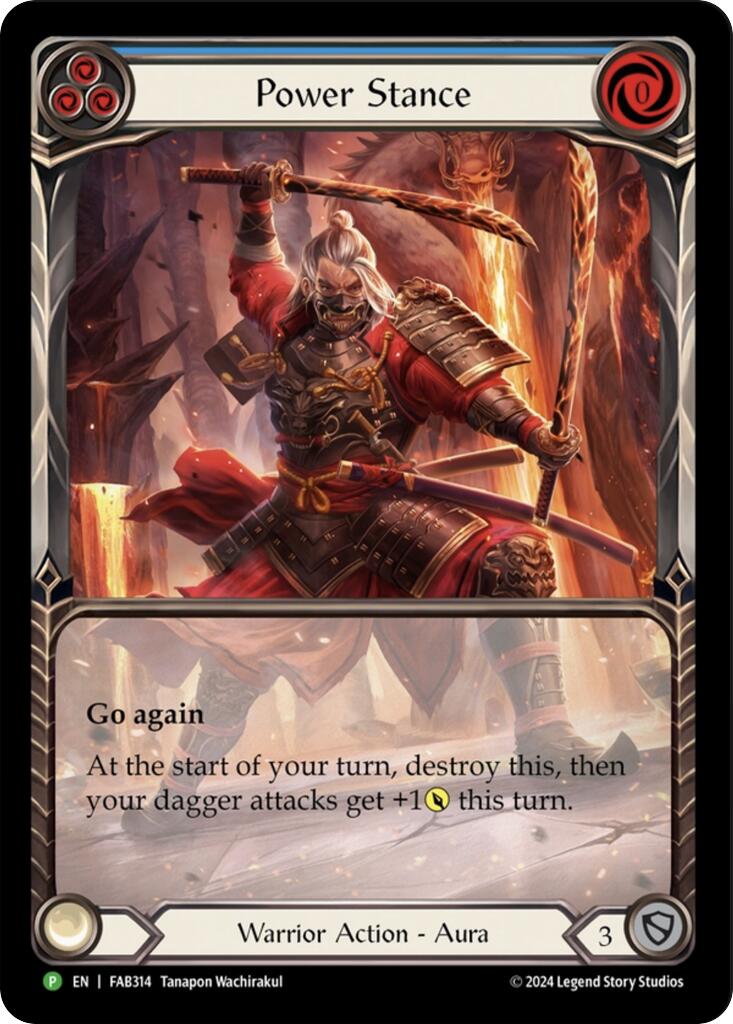 Power Stance (Blue) (Extended Art) [FAB314] (Promo)  Rainbow Foil | Boutique FDB TCG
