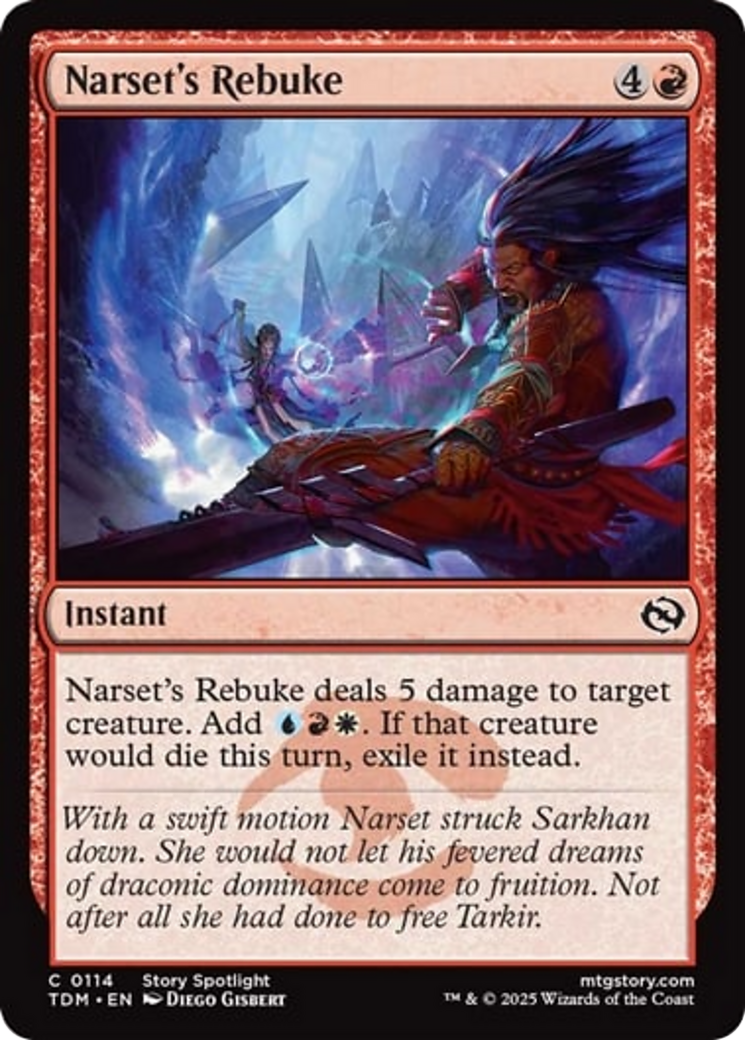 Narset's Rebuke [Tarkir: Dragonstorm] | Boutique FDB TCG