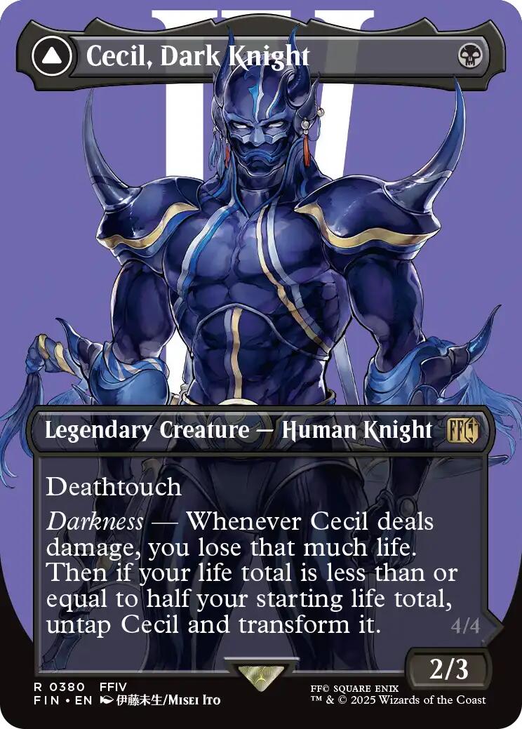 Cecil, Dark Knight // Cecil, Redeemed Paladin (Borderless) [FINAL FANTASY] | Boutique FDB TCG