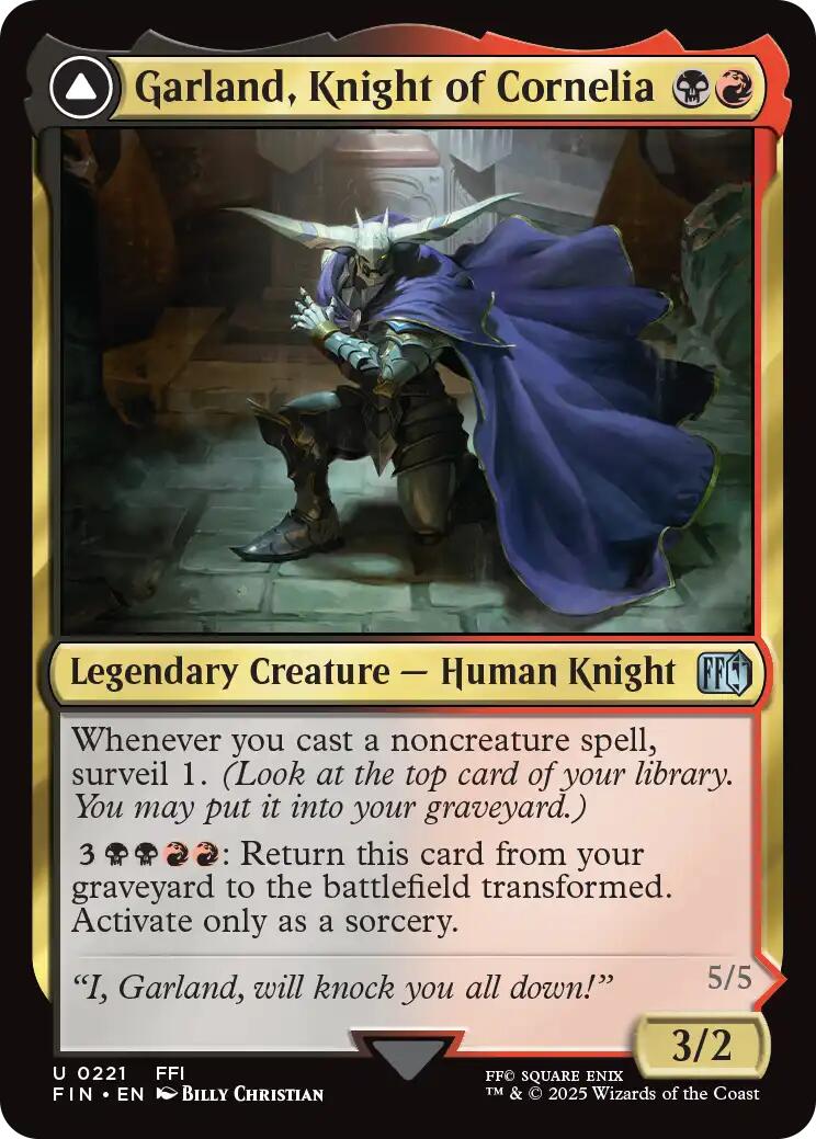 Garland, Knight of Cornelia // Chaos, the Endless [FINAL FANTASY] | Boutique FDB TCG
