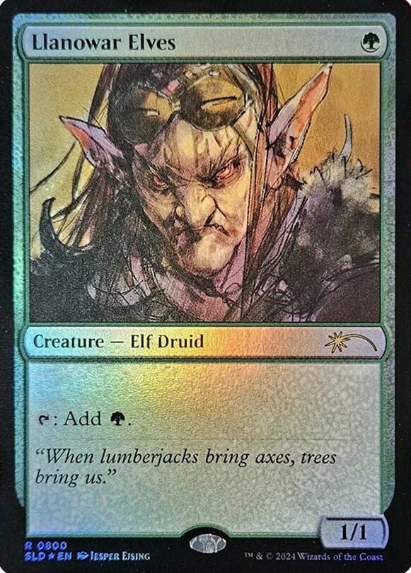 Llanowar Elves (0800) (Rainbow Foil) [Secret Lair Drop Series] | Boutique FDB TCG